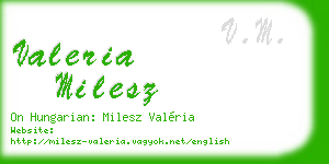valeria milesz business card